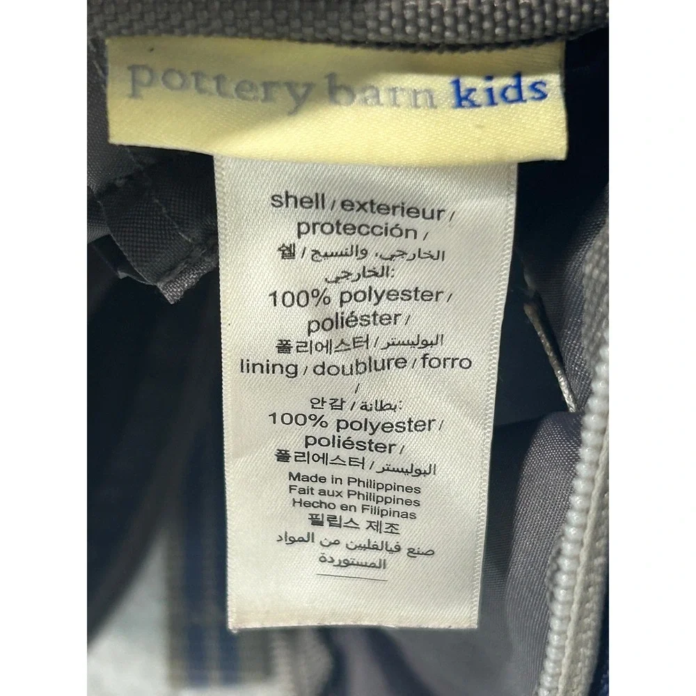 Pottery Barn Kids Mackenzie Space Solar System Backpack Navy Blue Grey Name